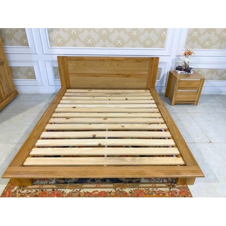 Nhật 01 - 1m8 : Giường Ngủ Gỗ Sồi - Kiểu Nhật + Dạng Bệt